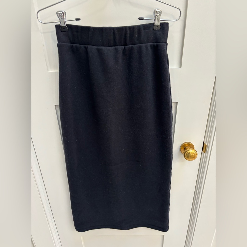 JAMIE HALLER The Sweatshirt Skirt in Black - Women's Midi Skirt - P - Picture 8 of 14